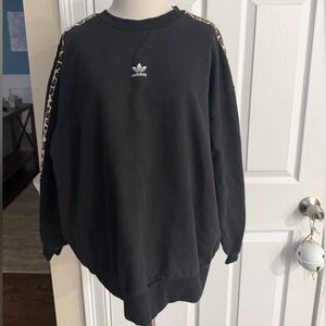 Adidas Black Sweatshirt with Animal Print Details